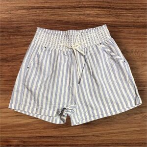 Jolie & Joy Striped Blue and White Smocked Waist Women’s Shorts